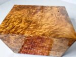 Large Thuya Wooden Box handcrafted from stunning Thuya burl wood with intricate natural patterns.