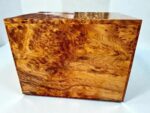 Large Thuya Wooden Box handcrafted from rich Moroccan Thuya burl wood with unique natural patterns.