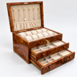 Luxury Thuya Burl Wood Jewelry Box & Watch Box with Drawers – additional view 3