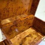 Moroccan jewellery Box burl thuya Box showcasing exquisite Thuya burl wood craftsmanship and smooth finish.