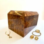 Moroccan jewellery Box burl thuya Box with intricate Thuya burl wood design, lockable keepsake box, handcrafted elegance.